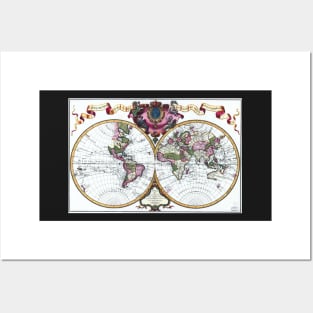 World map wall art 1720 dorm decor mappemonde Art Print Posters and Art